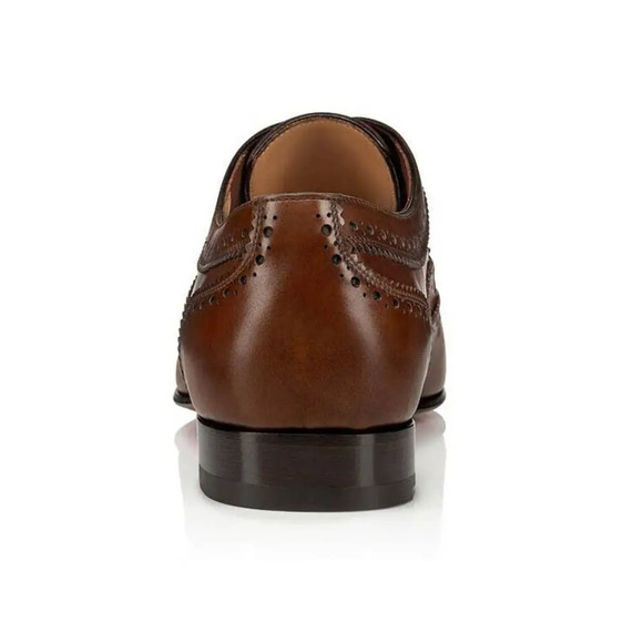 Christian Louboutin Mens Platerboy Flat Havane Brown Leather Dress Loafer 40 7 main image 10